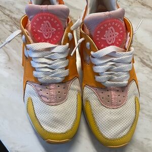 Nike Air Huarache Orange Pink Yellow Sneakers